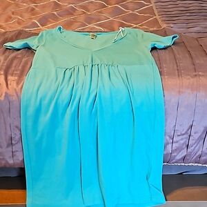 🧚‍♂️light blue v neck baby doll